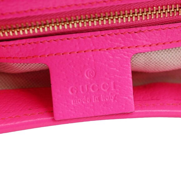 Gucci  Flora Jackie Medium Canvas Hobo Bag Pink 550152 - Picture 9 of 10